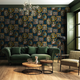 HOLDEN DECOR Papier peint Regal beasts Bleu nuit Mat