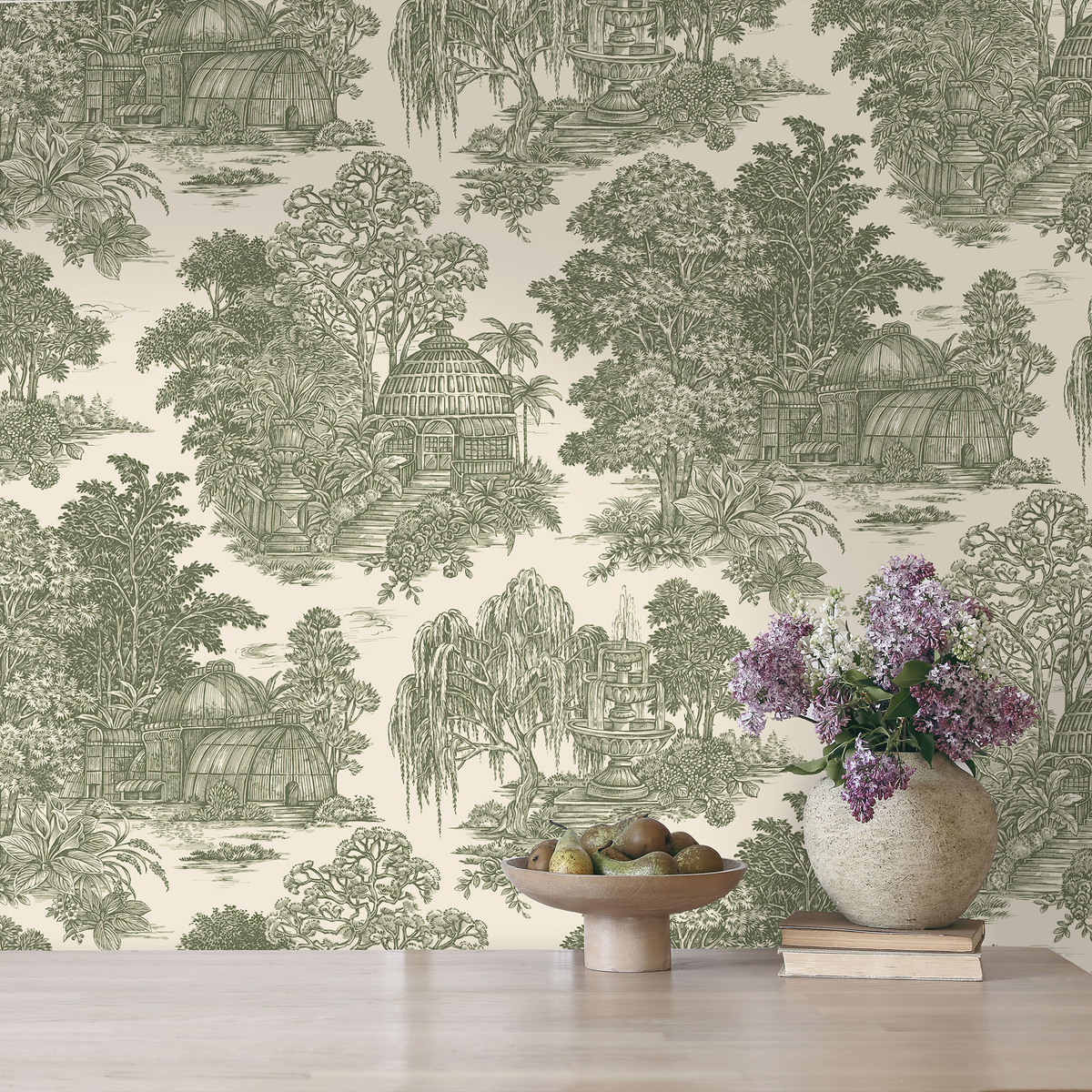 HOLDEN DECOR Papier peint intissé Blenheim Vert anglais Mat