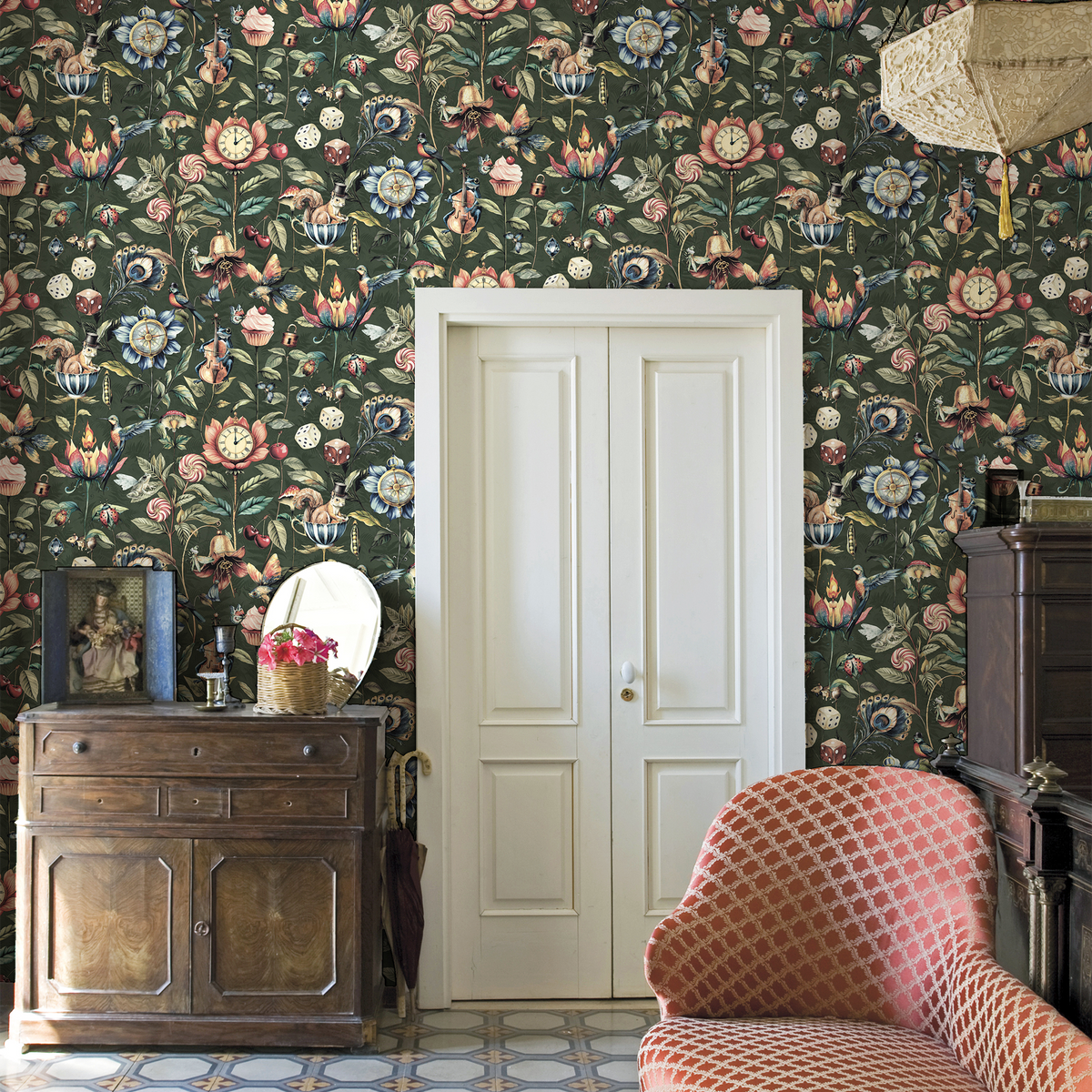 HOLDEN DECOR Papier peint intissé Elysium Vert anglais Mat