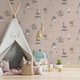 HOLDEN DECOR Papier peint Animal gymnastics Rose poudré Mat