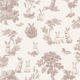 Papier peint intissé Lapinou Terracotta rosé et écru Mat