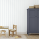 Papier peint intissé Ribambelle Bleu doux et écru Mat