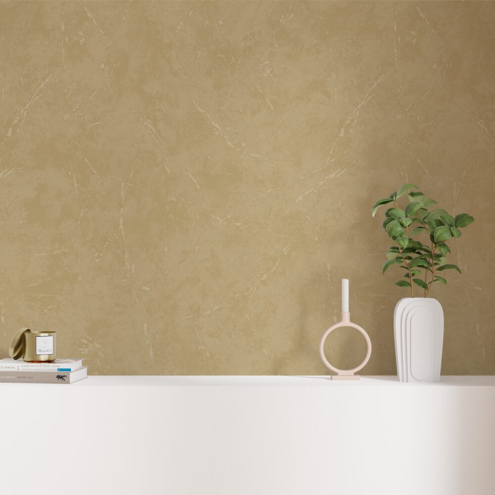 Papier peint intissé Sienna Ocre Satiné