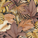 Papier peint intissé Sylbelle Cerise noire et ocre Satiné