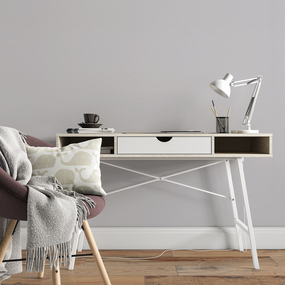 Papier peint intissé Soft line Gris perle Satiné