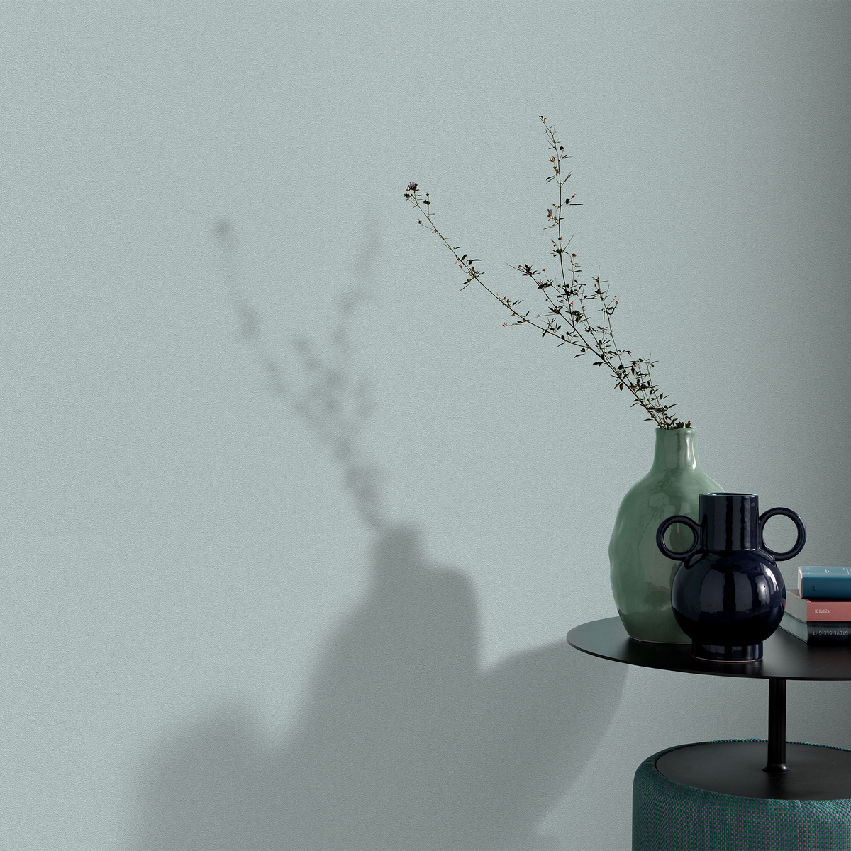 Papier peint intissé Soft line Bleu ciel Satiné