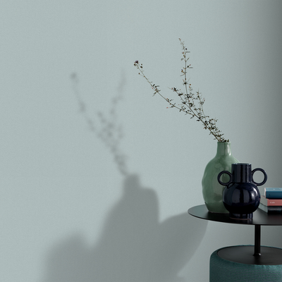 Papier peint intissé Soft line Bleu turquoise Satiné