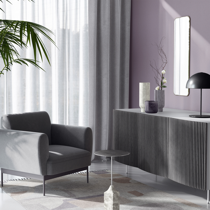 Papier peint intissé Soft line Lilas Satiné