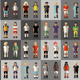 Papier peint Football team Gris clair et multicolore Satiné