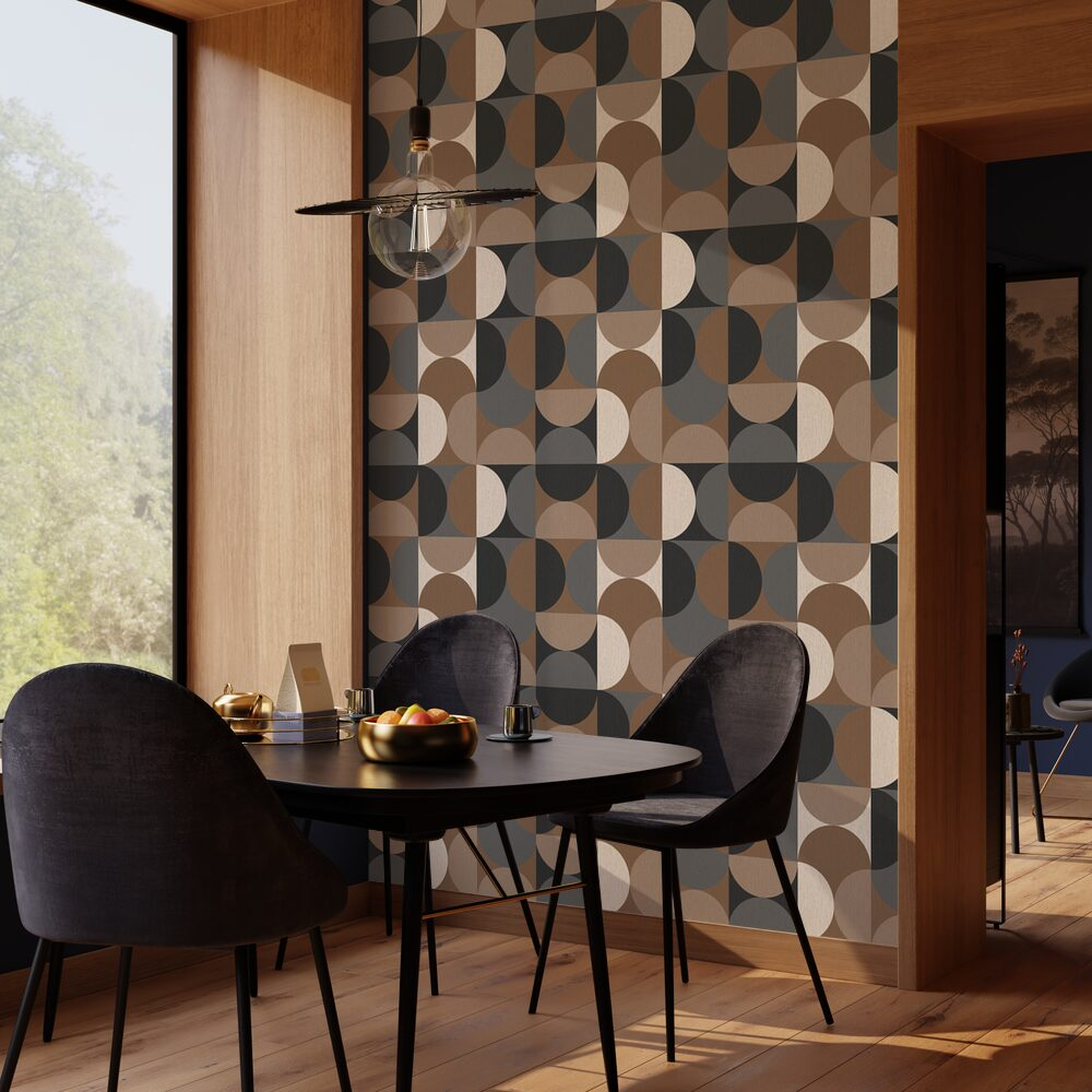 Papier peint intissé Tempo Chocolat Satiné