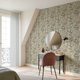Papier peint intissé Margareth Vert tilleul Mat