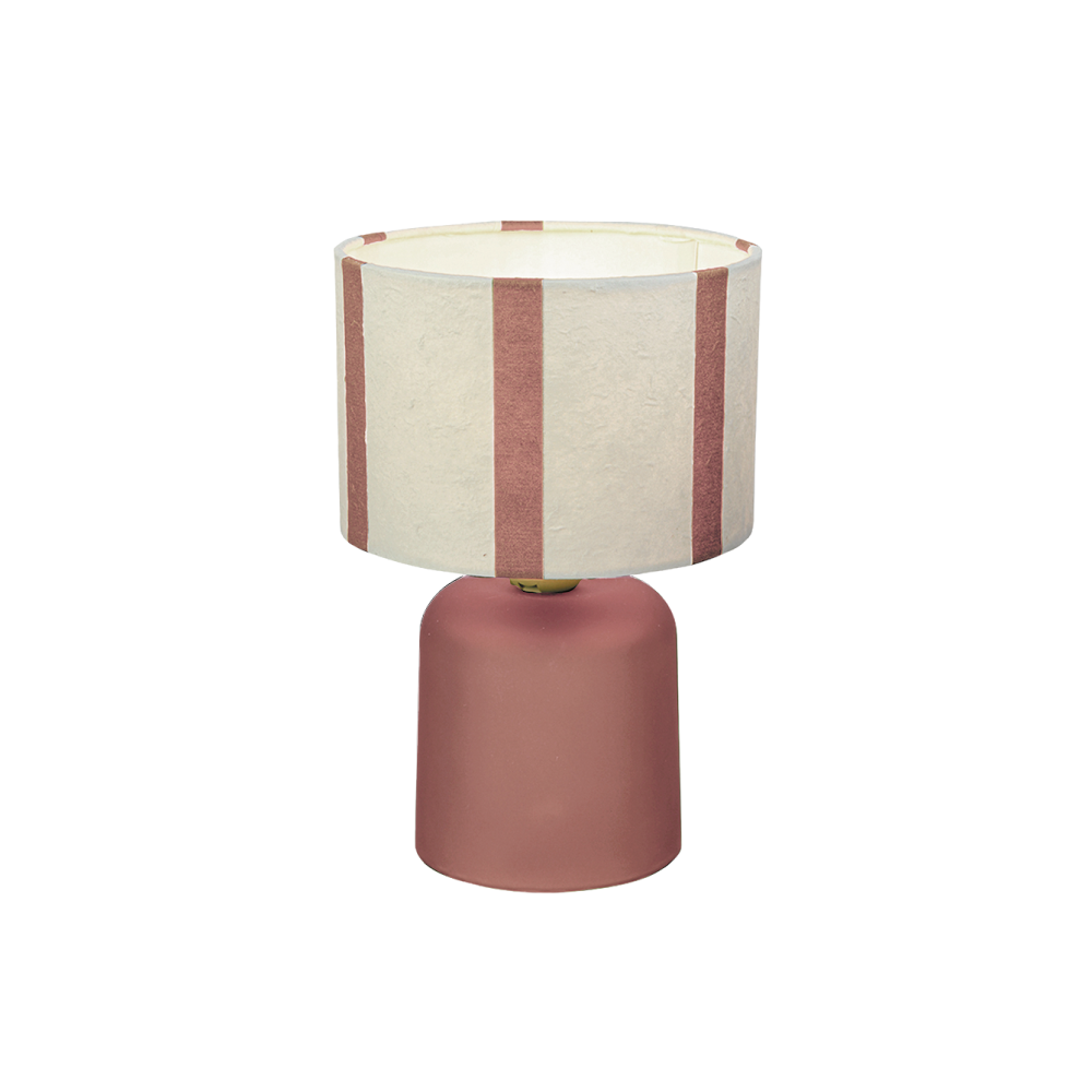 Lampe à poser Linius Rose blush et blanc