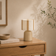 Lampe à poser Linius Ocre et blanc