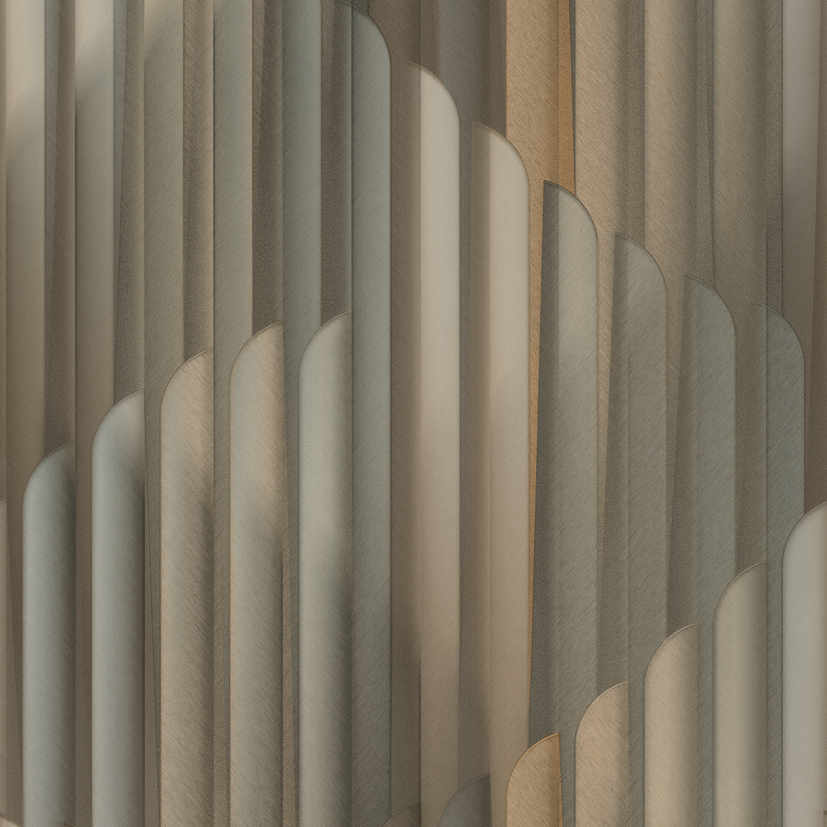 Papier peint intissé Alysius Bronze Métallisé