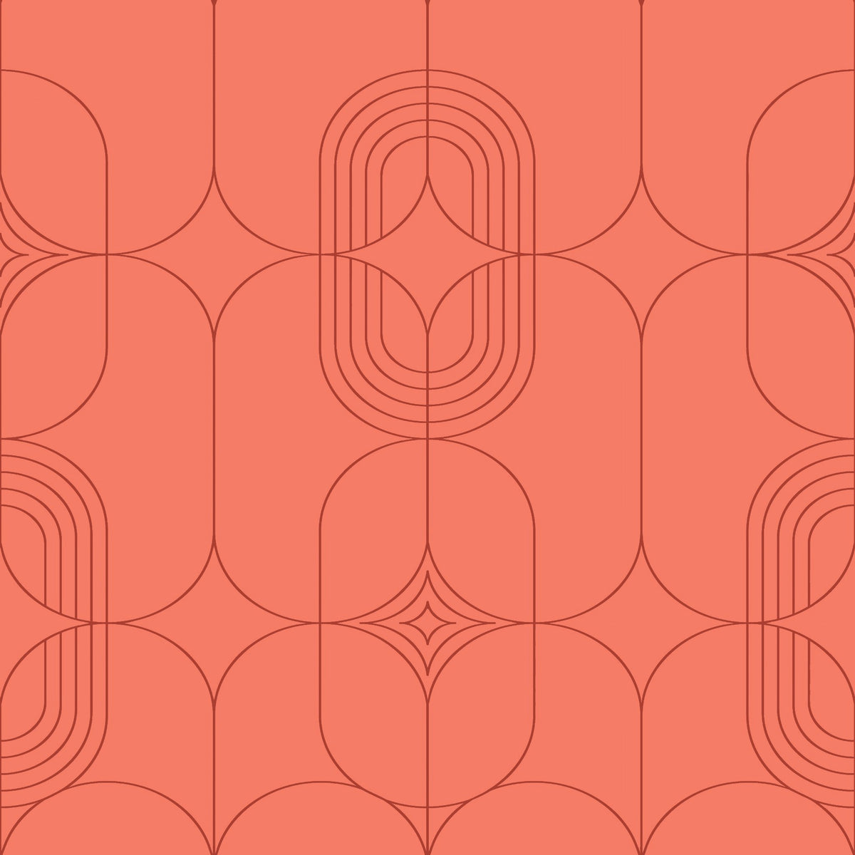 4MURS Papier peint intissé Luigi Orange brûlée Mat