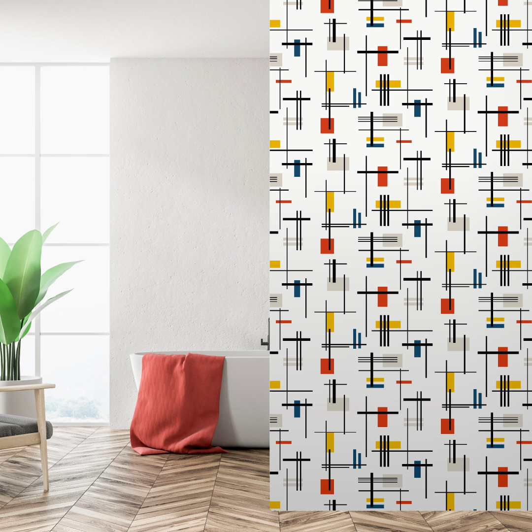 Papier peint intissé Kalendar Multicolore graphique Mat