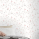 Papier peint intissé Espera Blanc et rose poudré Mat