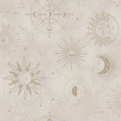 HOLDEN DECOR Papier peint Cosmic Sable beige et reflets dorés Métallisé