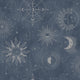 HOLDEN DECOR Papier peint Cosmic Bleu nuit et reflets argentés Métallisé