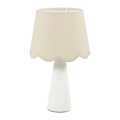 OSTARIA Lampe à poser Mathilde Blanc et beige
