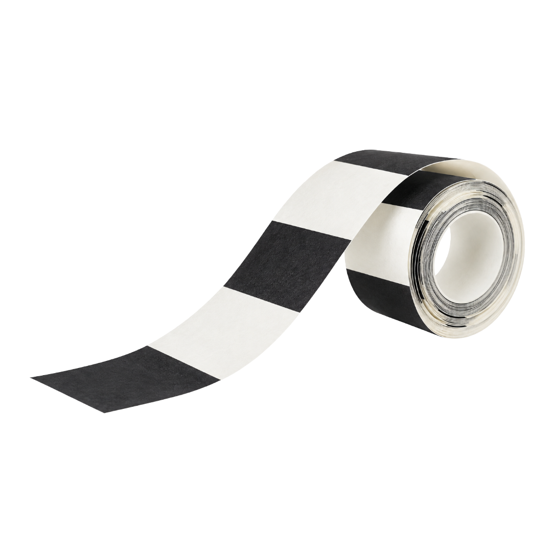 4MURS Frise intissée pré-encollée Petit tadam Noir et blanc doux Mat