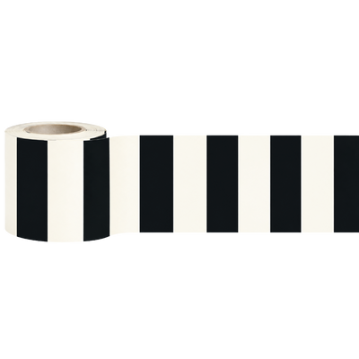4MURS Frise intissée pré-encollée Grand tadam Noir et blanc doux Mat