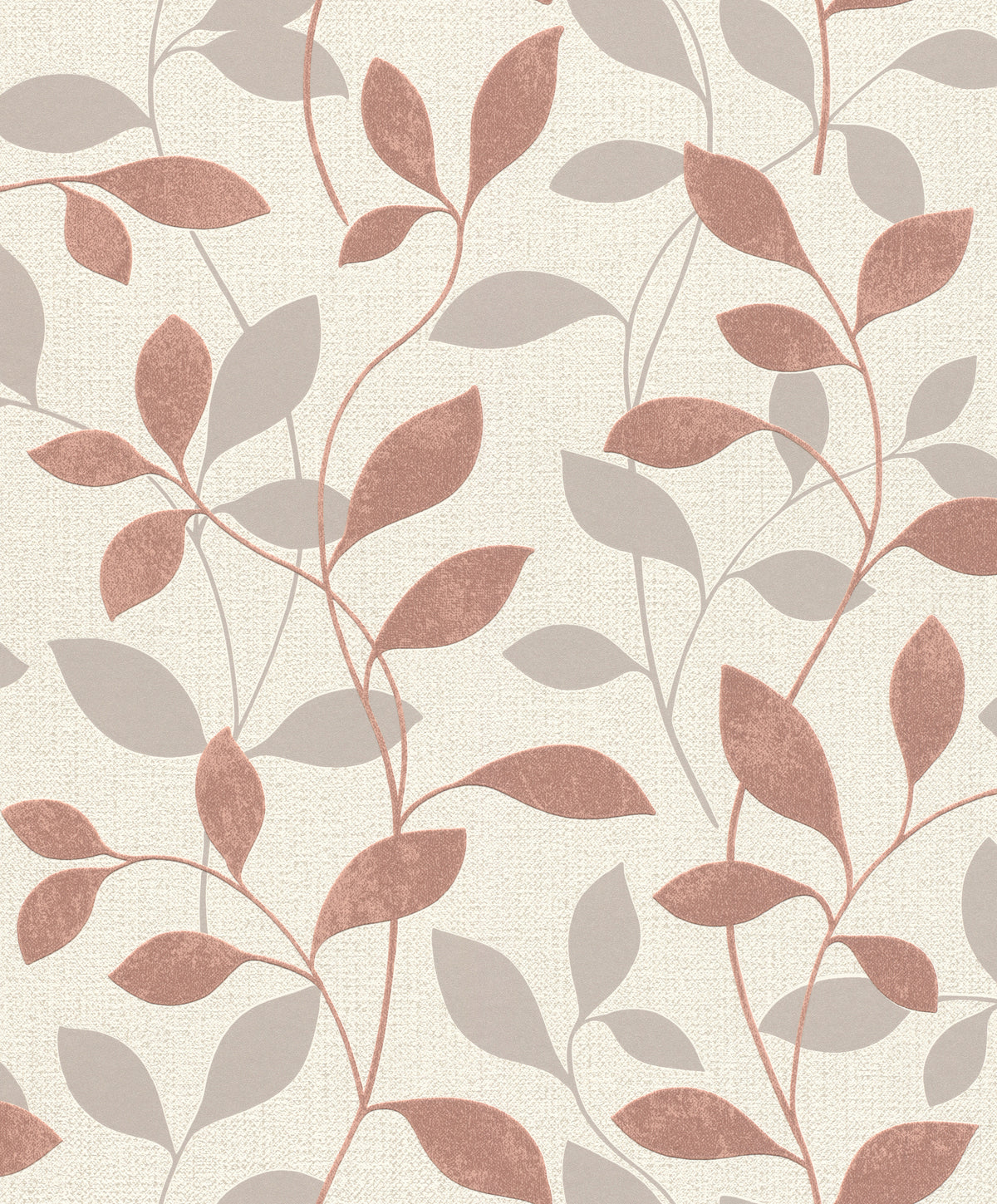 Papier peint intissé Elena Blanc et terracotta Mat