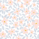 Papier peint intissé Sweet bloom Rose poudré, gris bleuté, blanc cassé, or Satiné