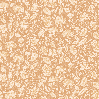 Papier peint intissé Bloomfield Camel, ocre doré, blanc cassé Satiné