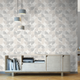 Papier peint intissé Armonia Gris perle, beige grisé, taupe clair, blanc cassé Satiné