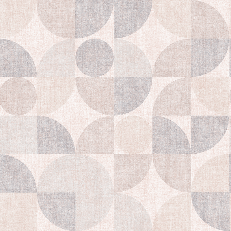Papier peint intissé Armonia Gris perle, beige grisé, taupe clair, blanc cassé Satiné