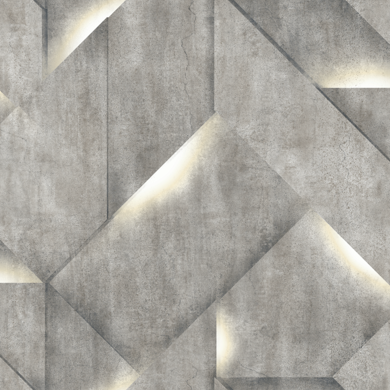 Papier peint intissé Downtown Gris clair, gris anthracite, beige nacré Nacré
