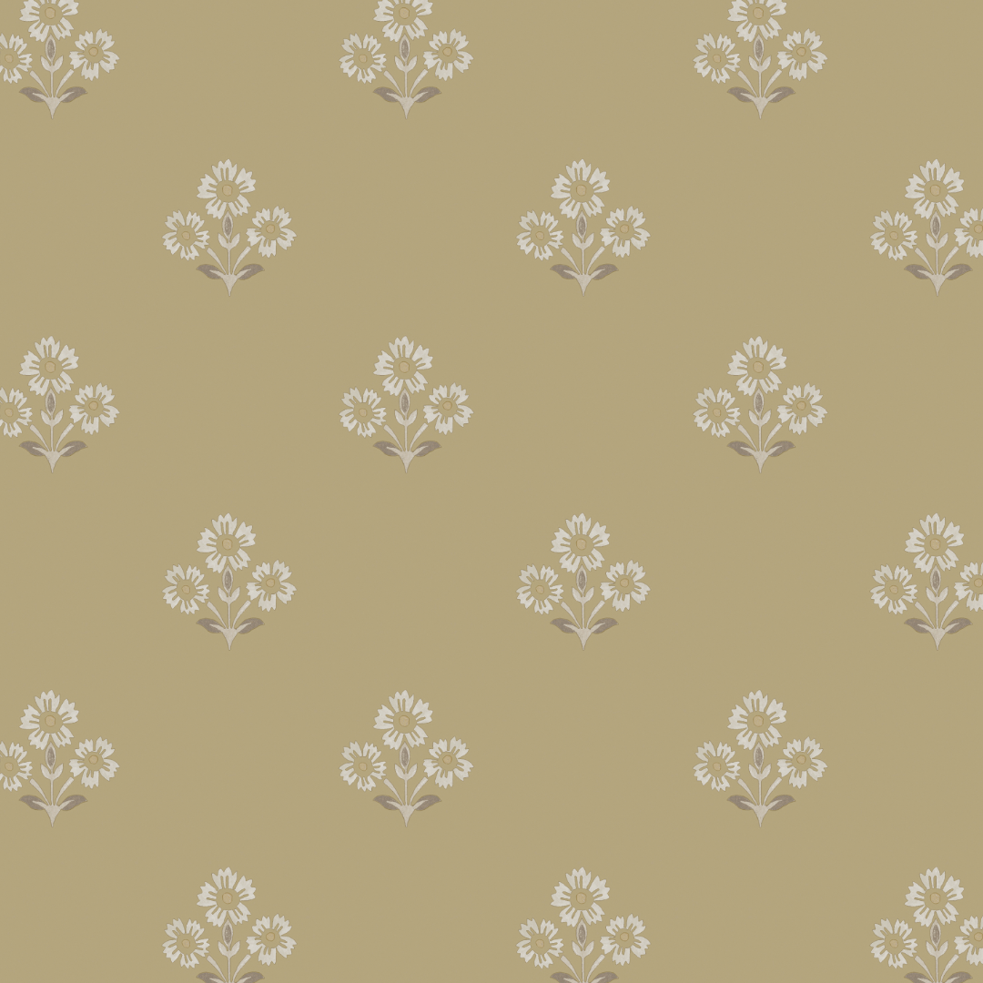 HOLDEN DECOR Papier peint intissé Isadora Jaune ocre, taupe, beige Mat