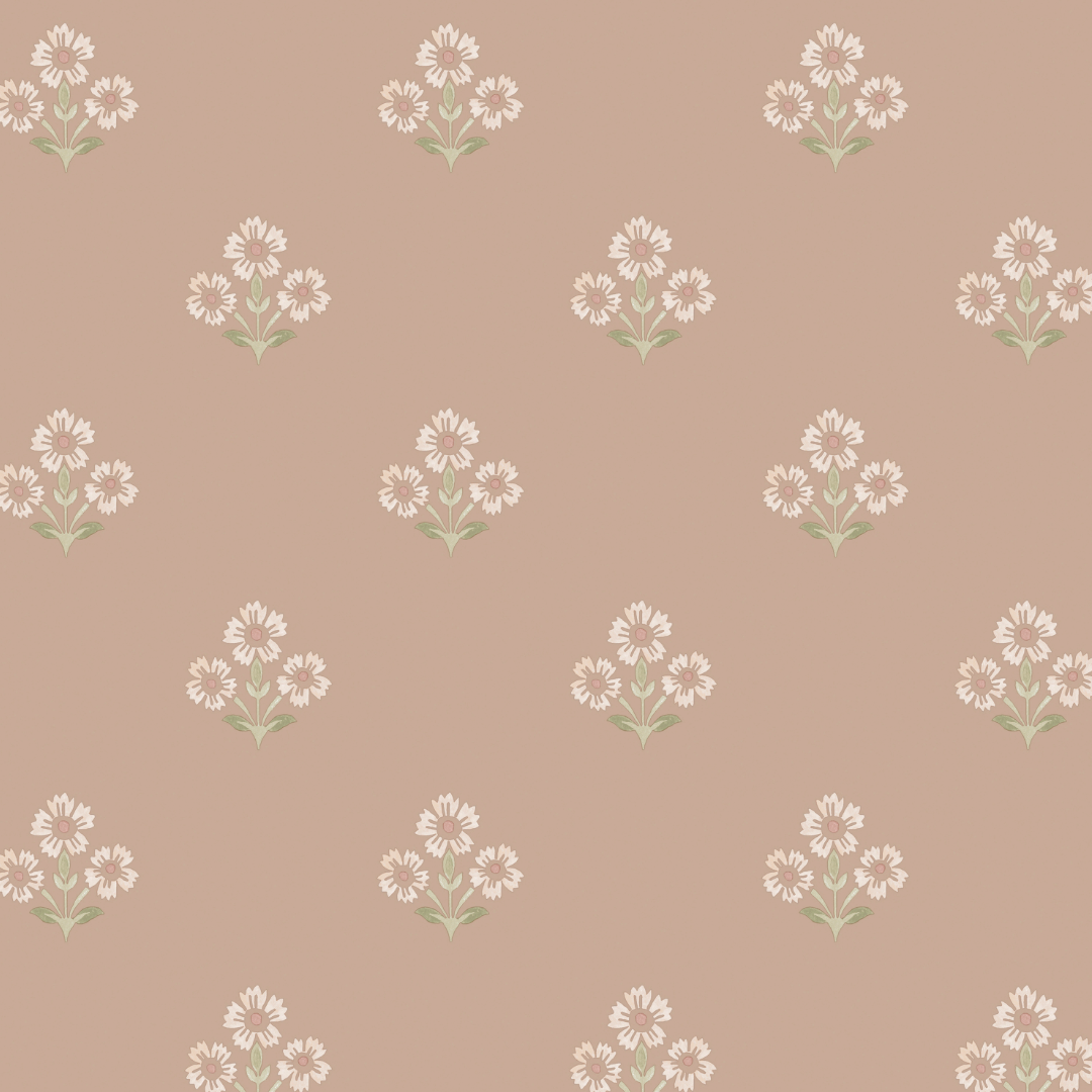 HOLDEN DECOR Papier peint intissé Isadora Beige rosé, vert amande, taupe clair Mat