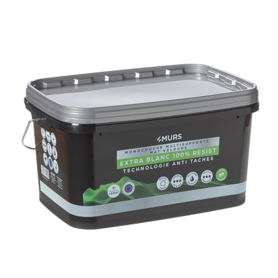 4MURS Peinture Murs et plafonds extra blanc Blanc Mat 5L