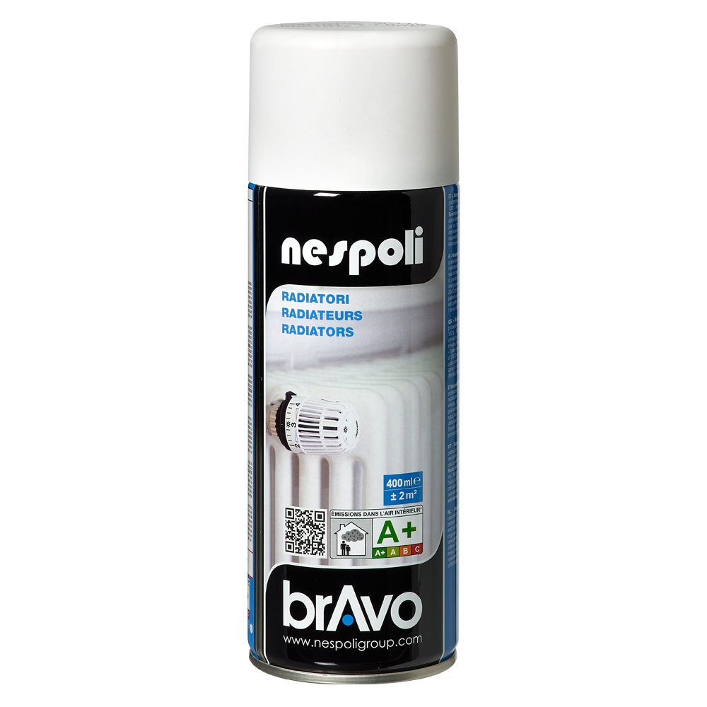 NESPOLI Bombe de peinture Spécial radiateur Blanc Satiné 0,4L