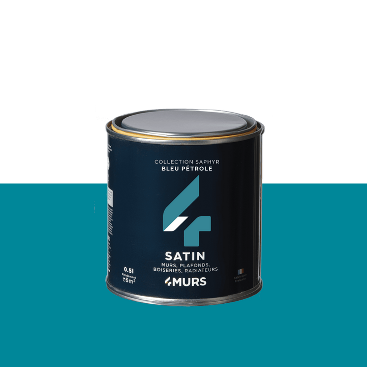 SAPHYR Peinture Saphyr Bleu pétrole Satiné 0,5L