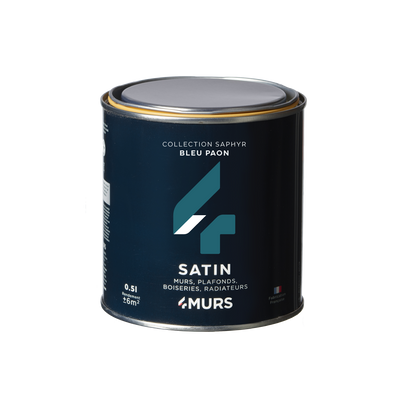 SAPHYR Peinture Saphyr Bleu paon Satiné 0,5L
