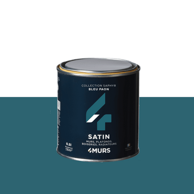 SAPHYR Peinture Saphyr Bleu paon Satiné 0,5L