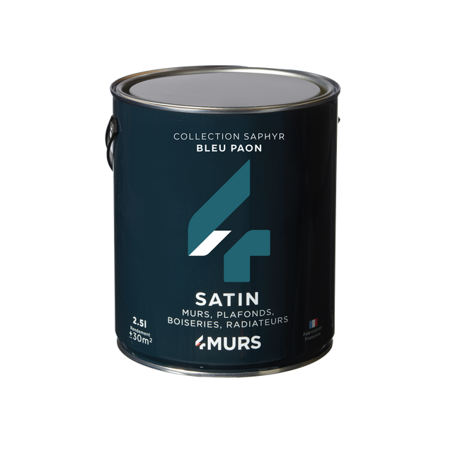 Saphyr Peinture Multi-supports Peinture bleu paon Satiné