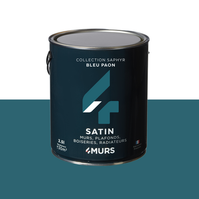 SAPHYR Peinture Saphyr Bleu paon Satiné 2,5L