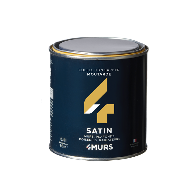 Saphyr Peinture Finition Peinture moutarde Satiné 0,5 L
