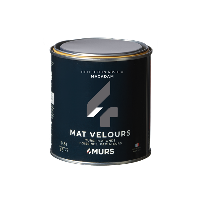 Absolu Peinture Finition Peinture macadam Mat 0,5 L