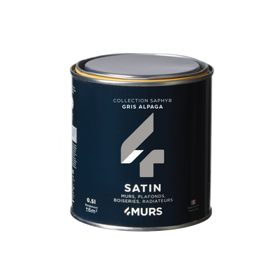 SAPHYR Peinture Saphyr Gris alpaga Satiné 0,5L