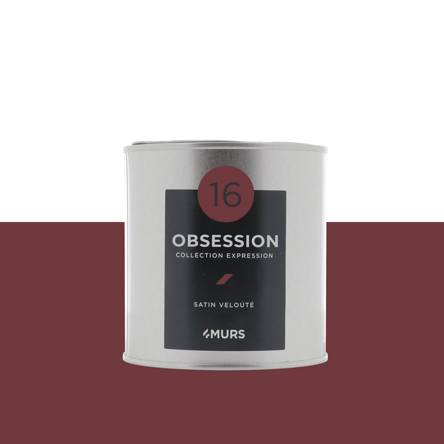 Expression Peinture Finition Peinture rouge obsession Satiné 0,5 L