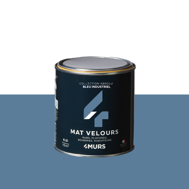 Absolu Peinture Finition Peinture bleu industriel 0,5 L