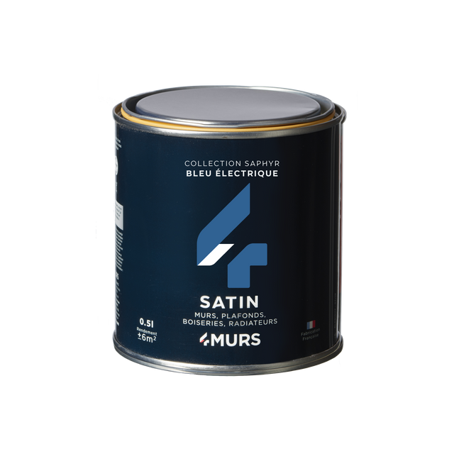 Saphyr Peinture Finition Peinture bleu électrique Satiné 0,5 L