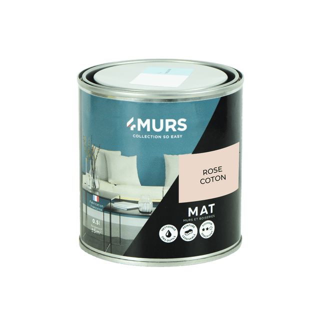 So Easy Peinture Finition Peinture rose coton 0,5 L