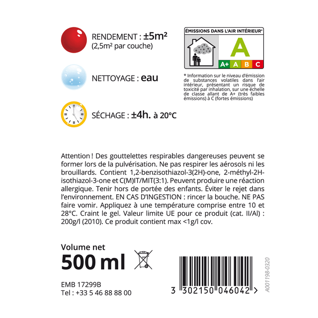 ID Décoratives Peinture TABLEAU CRAIE Peinture noir 0,5 L