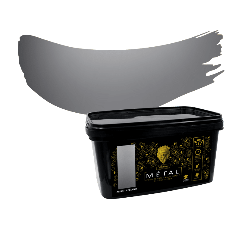 RICHARD Peinture Metal Plume d'argent Satiné 2L